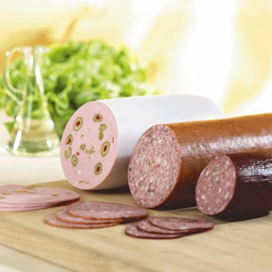 Cocked delicatessen sausages